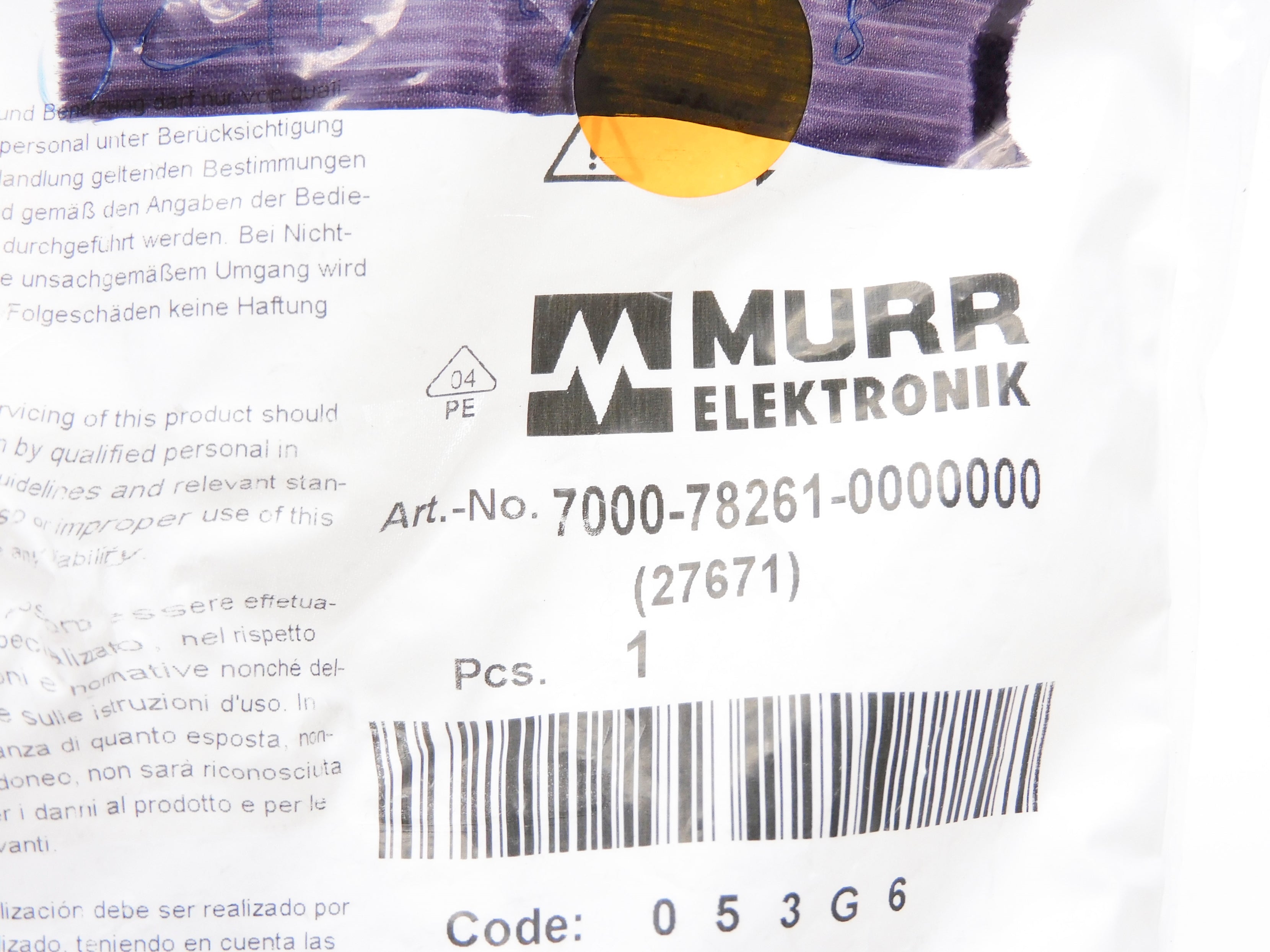 MURR ELEKTRONIK 7000-78261-0000000 600VAC 9A NSMP