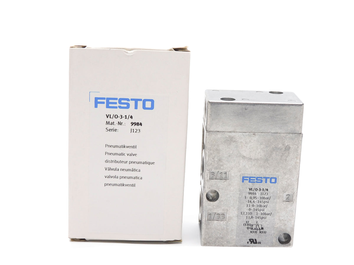 FESTO VL/O-3-1/4 9984 145PSI NSMP