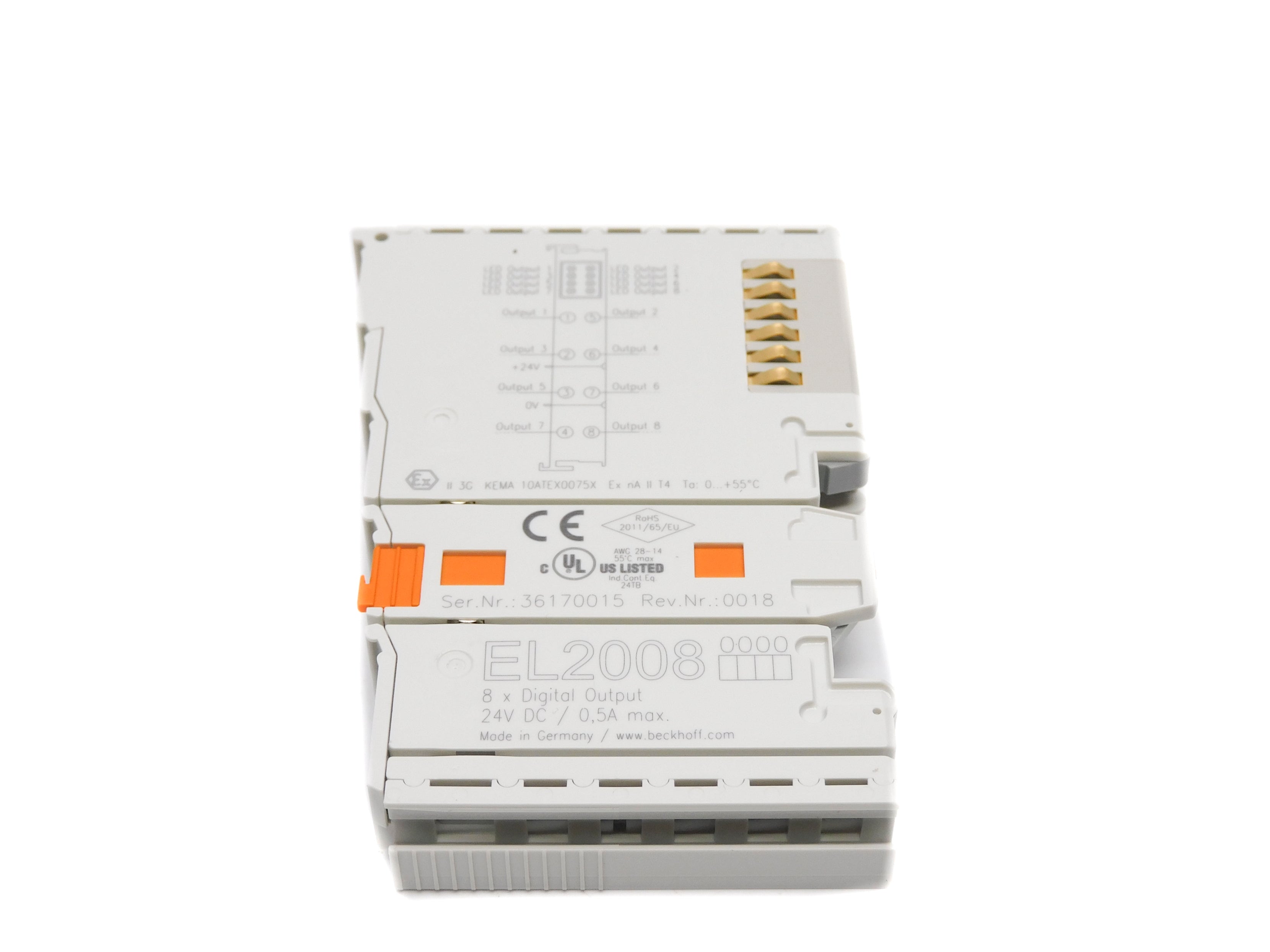 BECKHOFF EL2008 24VDC 0.5A REV. 0018 NSNP