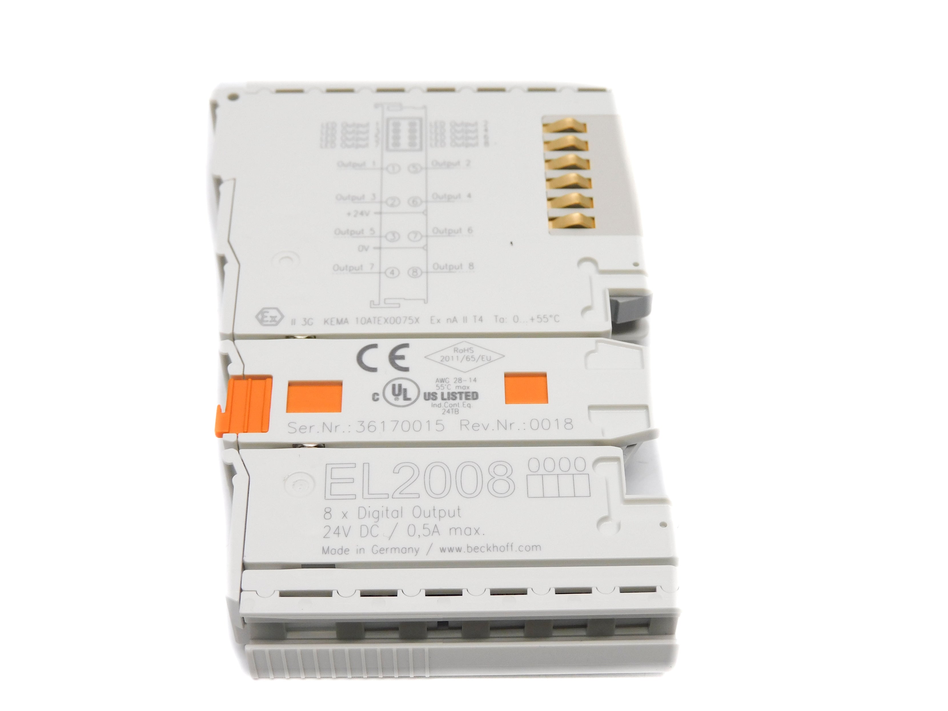 BECKHOFF EL2008 24VDC 0.5A REV. 0018 NSNP