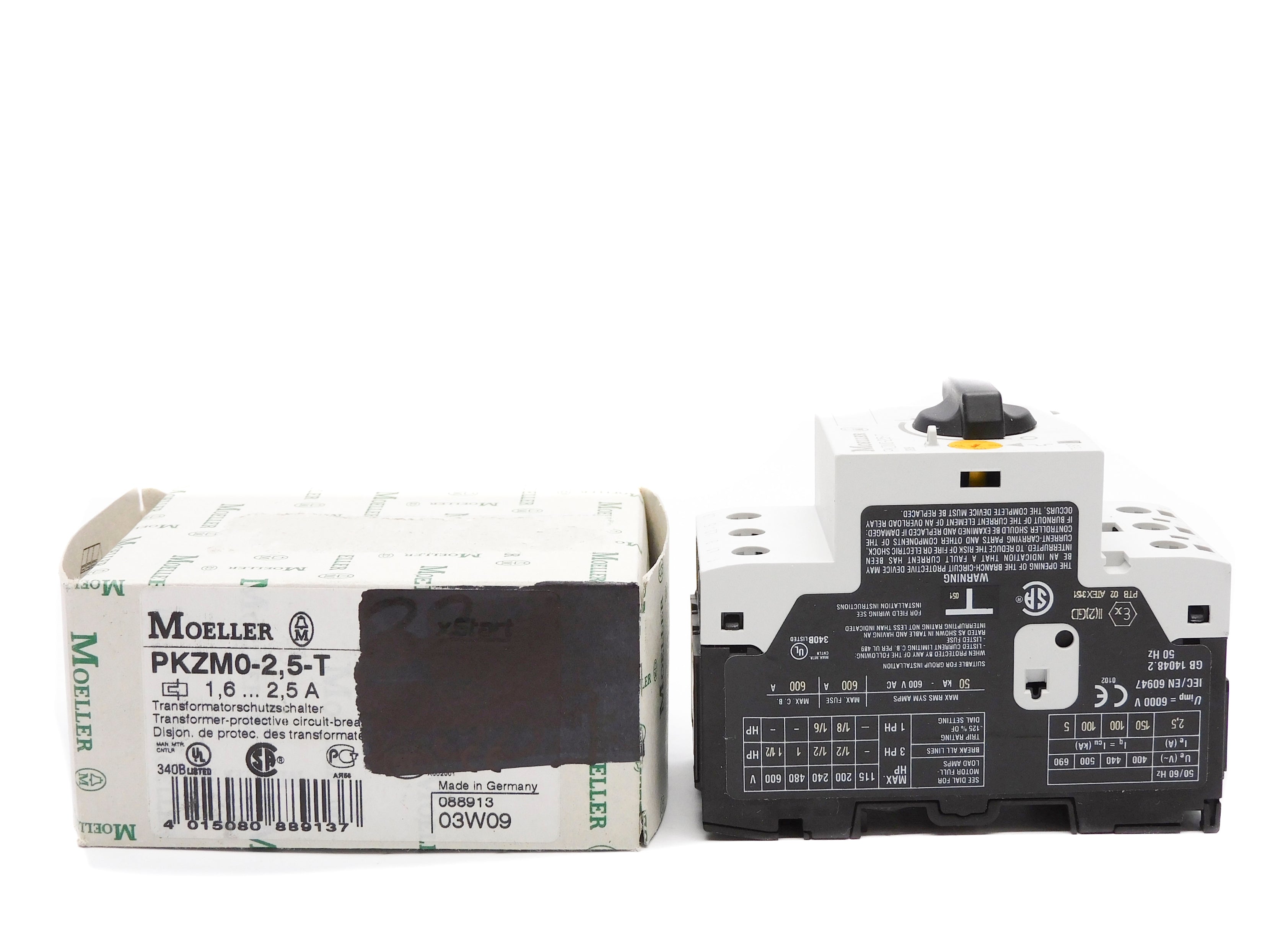 KLOCKNER MOELLER PKZM0-2.5-T 1.6-2.5A 690V NSMP