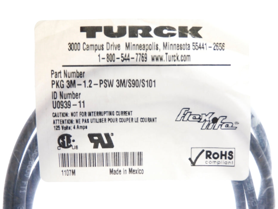 TURCK PKG3M-1.2-PSW3M/S90/S101 U0939-11 NSMP