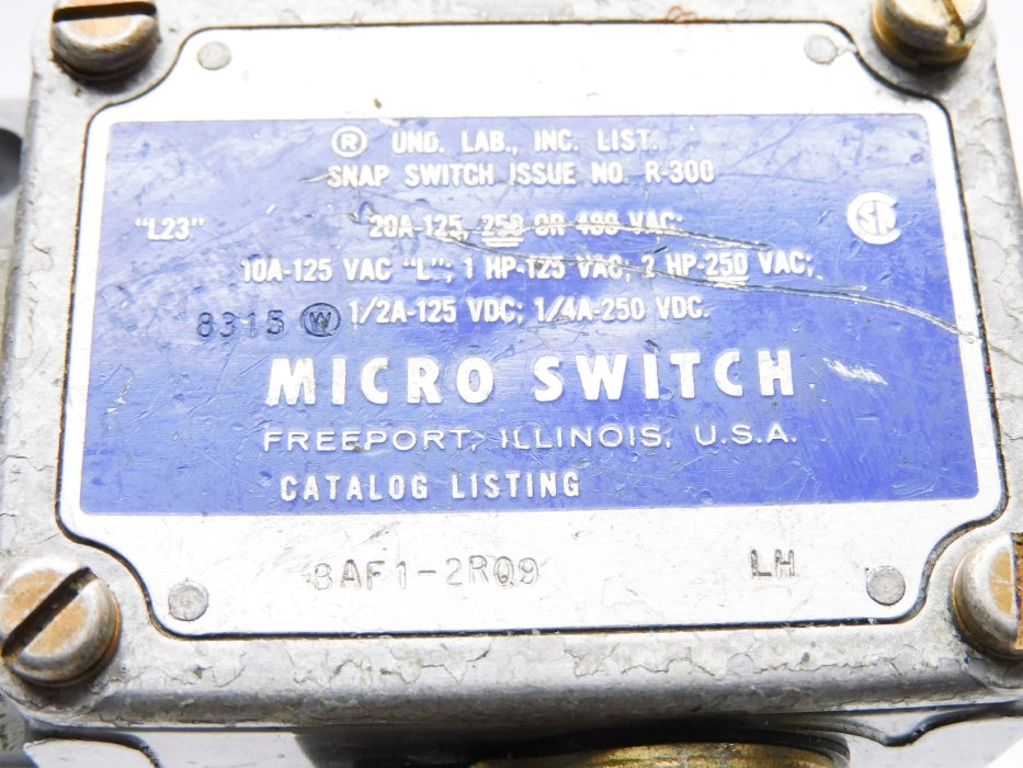 MICRO SWITCH BAF1-2RQ9 (GREY) UNMP