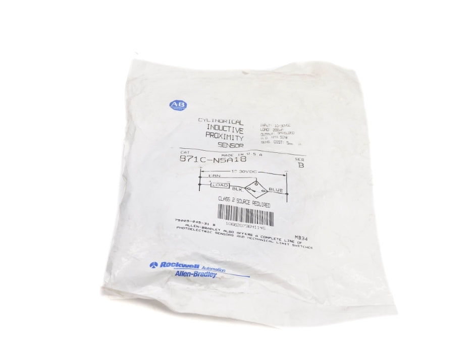 INDUSTRIAL SPARE PART 871C-N5A18 SER. B (WH) NSMP