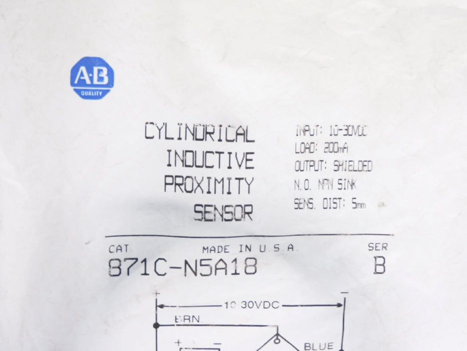 INDUSTRIAL SPARE PART 871C-N5A18 SER. B (WH) NSMP