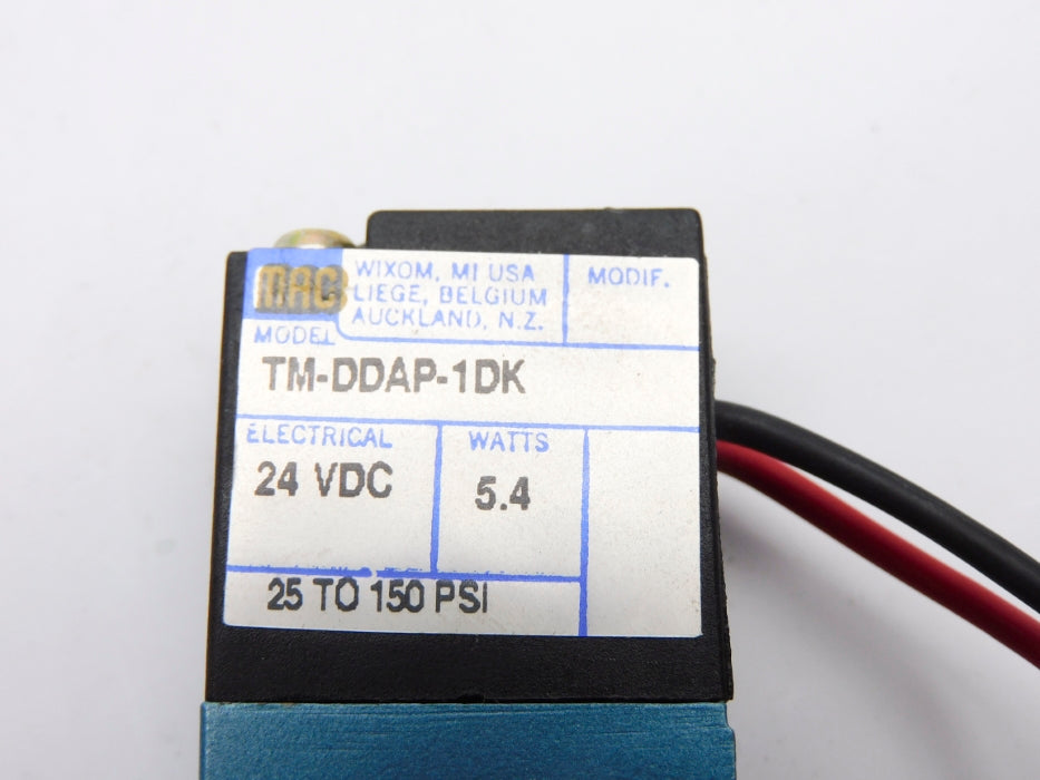 MAC TM-DDAP-1DK 24VDC 25-150PSI NSMP
