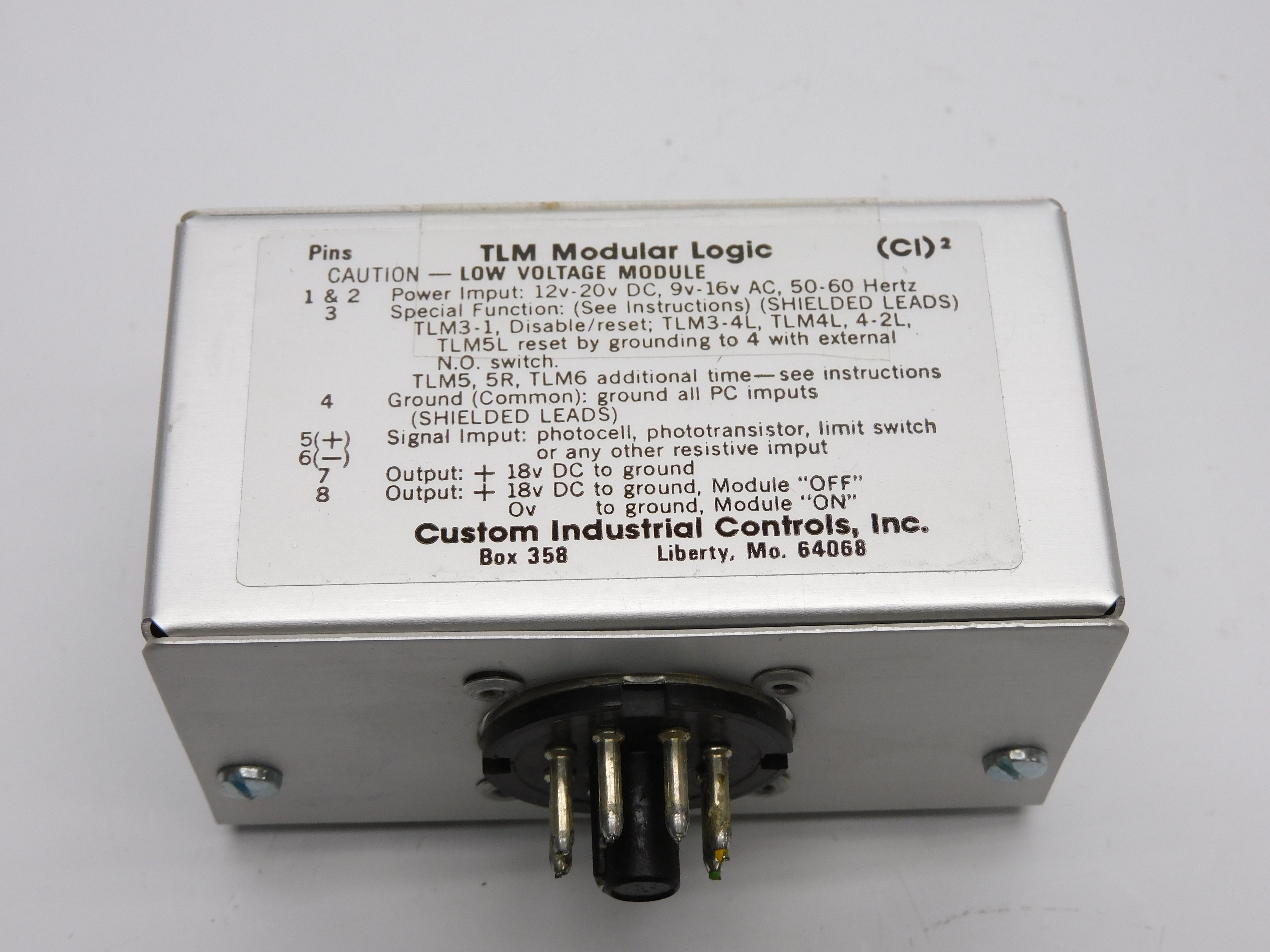 CUSTOM INDUSTRIAL CONTROLS TLM3 UNMP