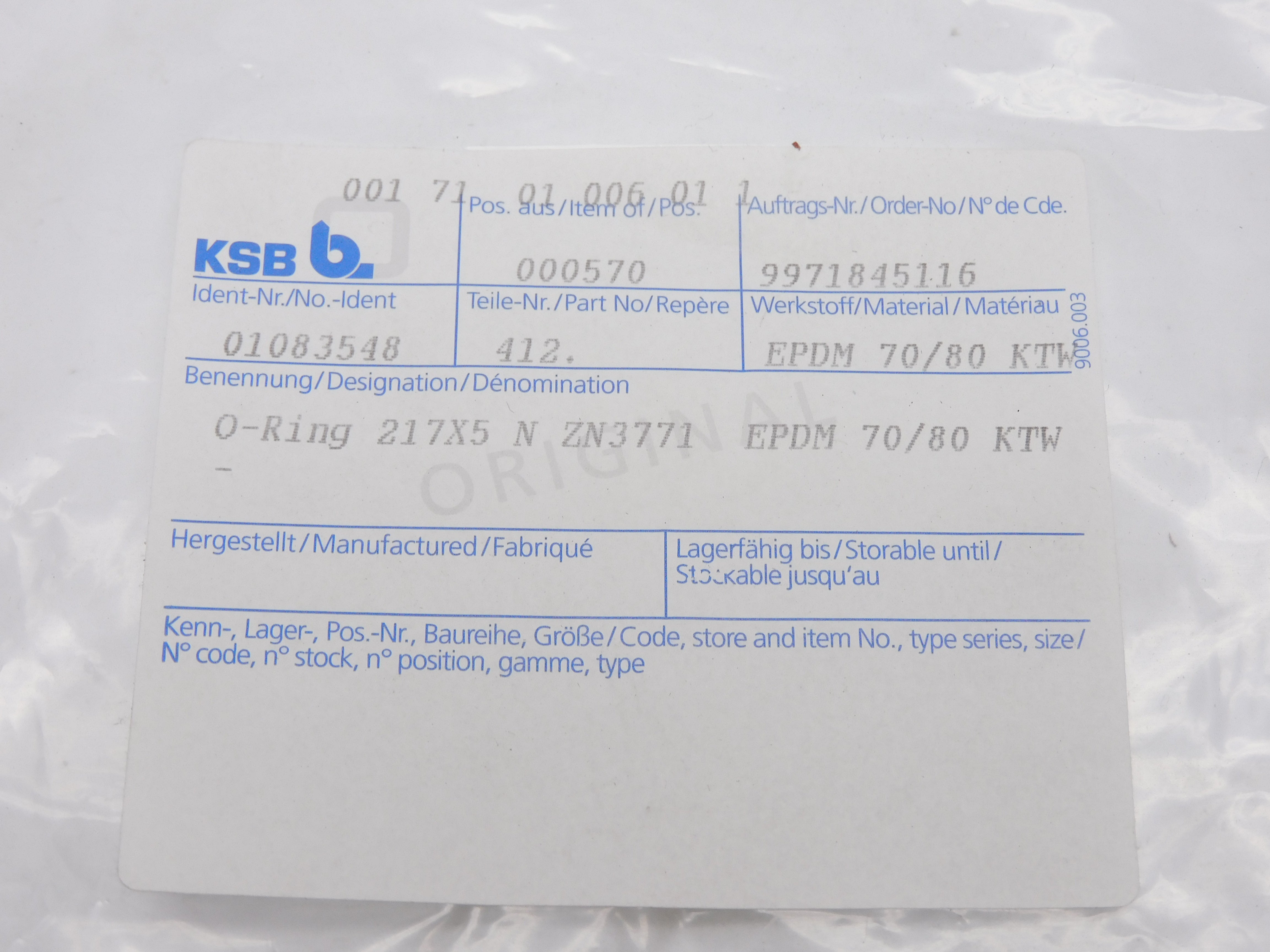 KSB B. 01083548 NSMP