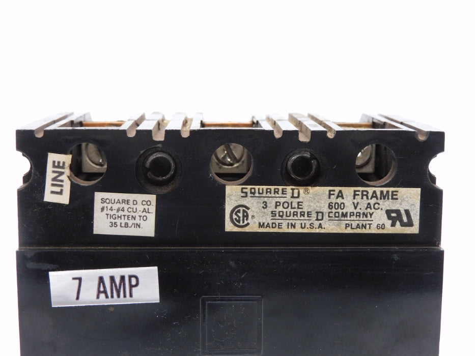 SQUARE D FAL3600712M 600VAC 7A UNMP
