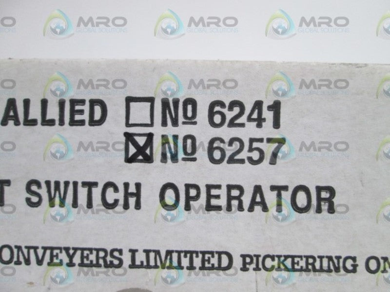 ALLIED CONVEYERS LIMIT SWITCH OPERATOR 6257  NSMP