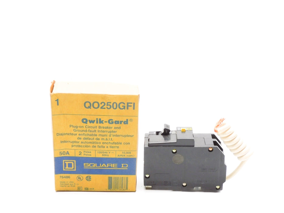 SQUARE D QO250GFI 50A 120/240V NSMP