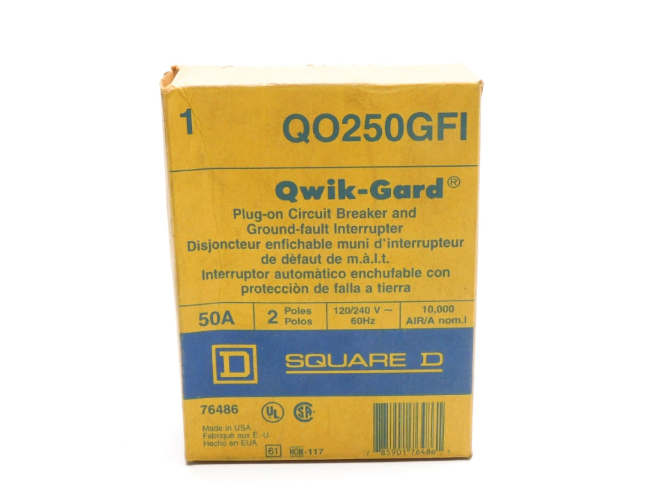 SQUARE D QO250GFI 50A 120/240V NSMP