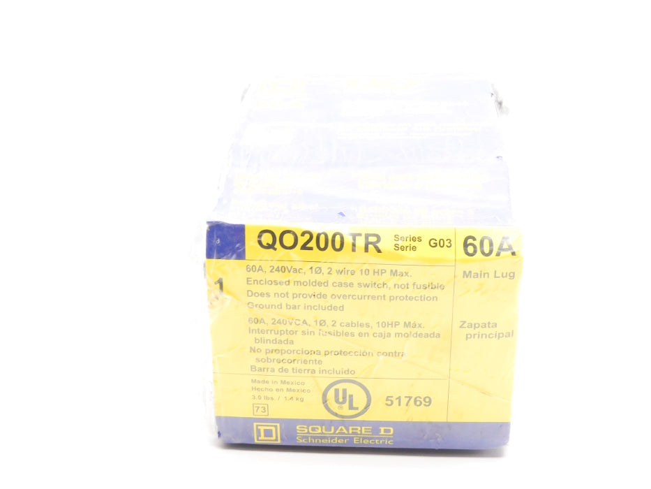 SQUARE D QO200TR SER. G03 240VAC 60A NSMP