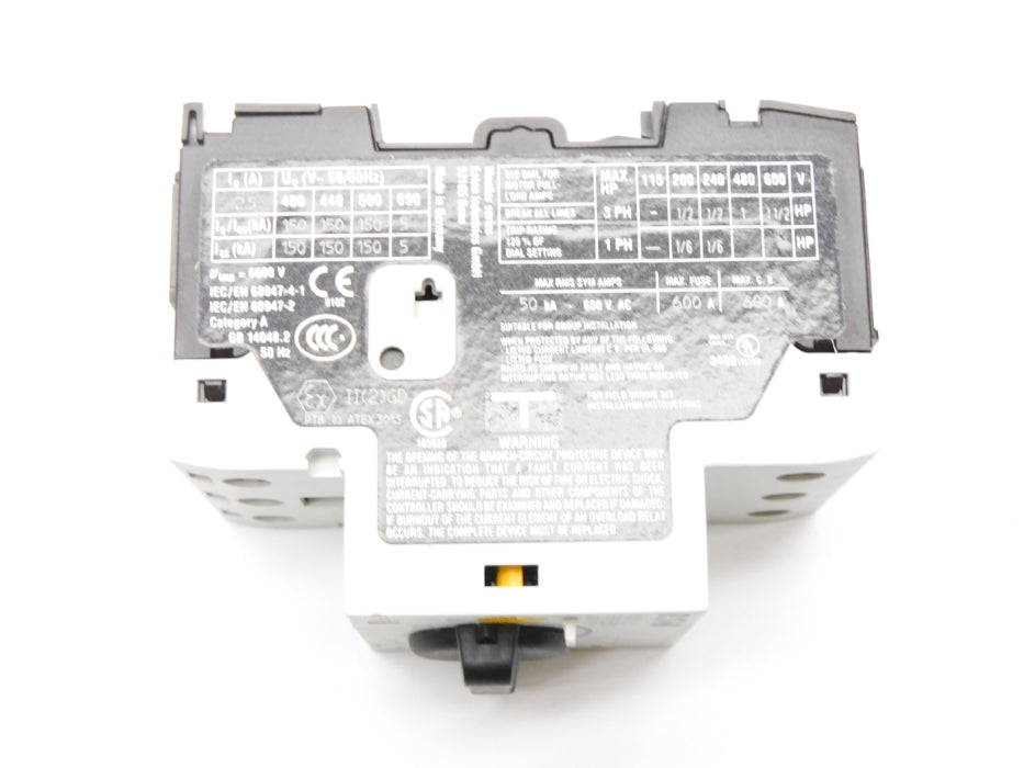 EATON XTPR2P5BC1NL PKZM0-2.5 690V 1.6-2.5A NSMP