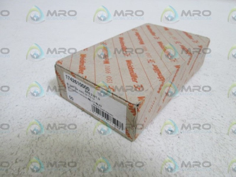 LOT OF 50 WEIDMULLER TERMINAL BLOCK 1742610000 / ZKS 2.5/1.5 NSMP