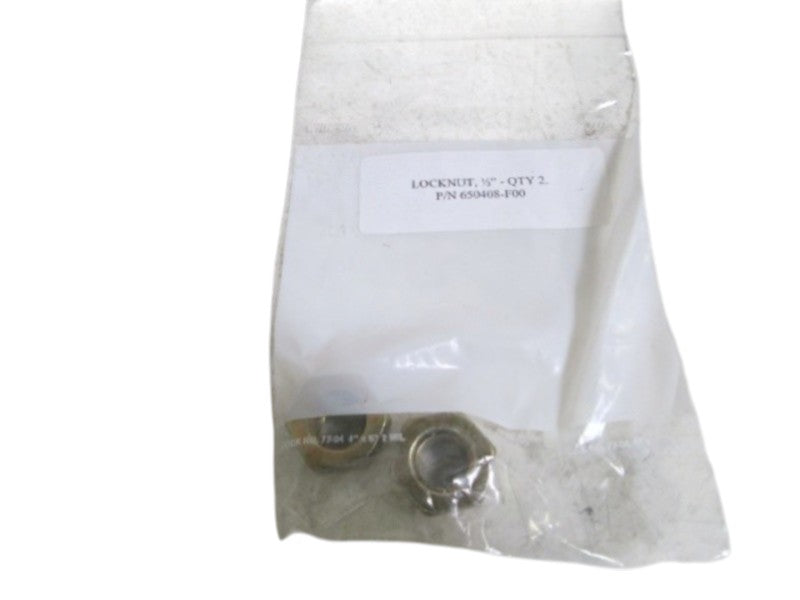 LOT OF 2 LOCKNUT 1/2" 650408-F00 NSNP IN BAG