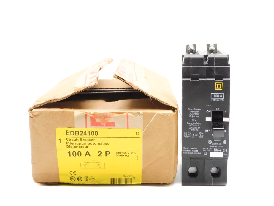 SQUARE D EDB24100 277V 100A NSMP