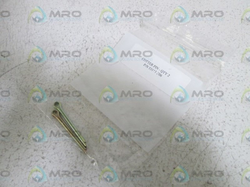 LOT OF 2 COTTER PIN 53113-F06 NSNP IN BAG
