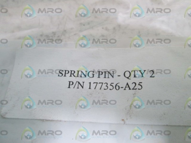 LOT OF 2 SPRING PIN 177356-A25 NSNP IN BAG