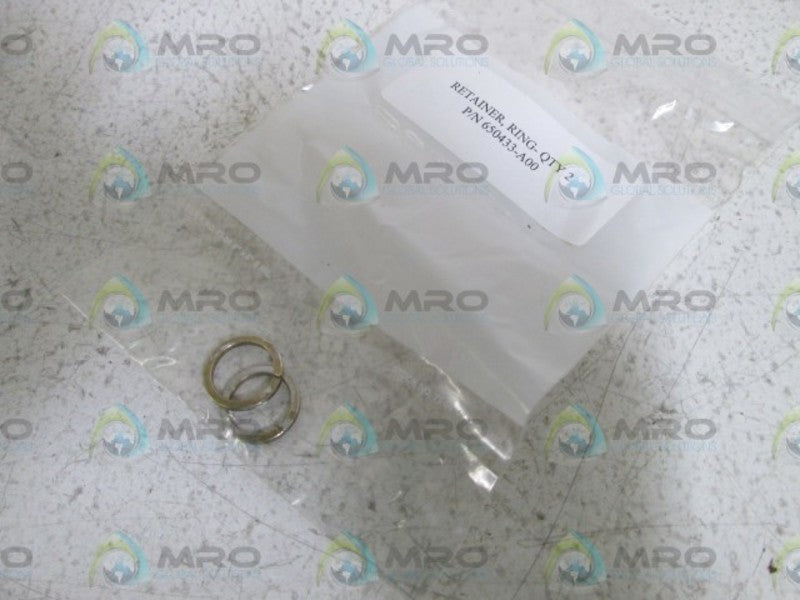 LOT OF 2 RETAINER RING 650433-A00 NSNP IN BAG