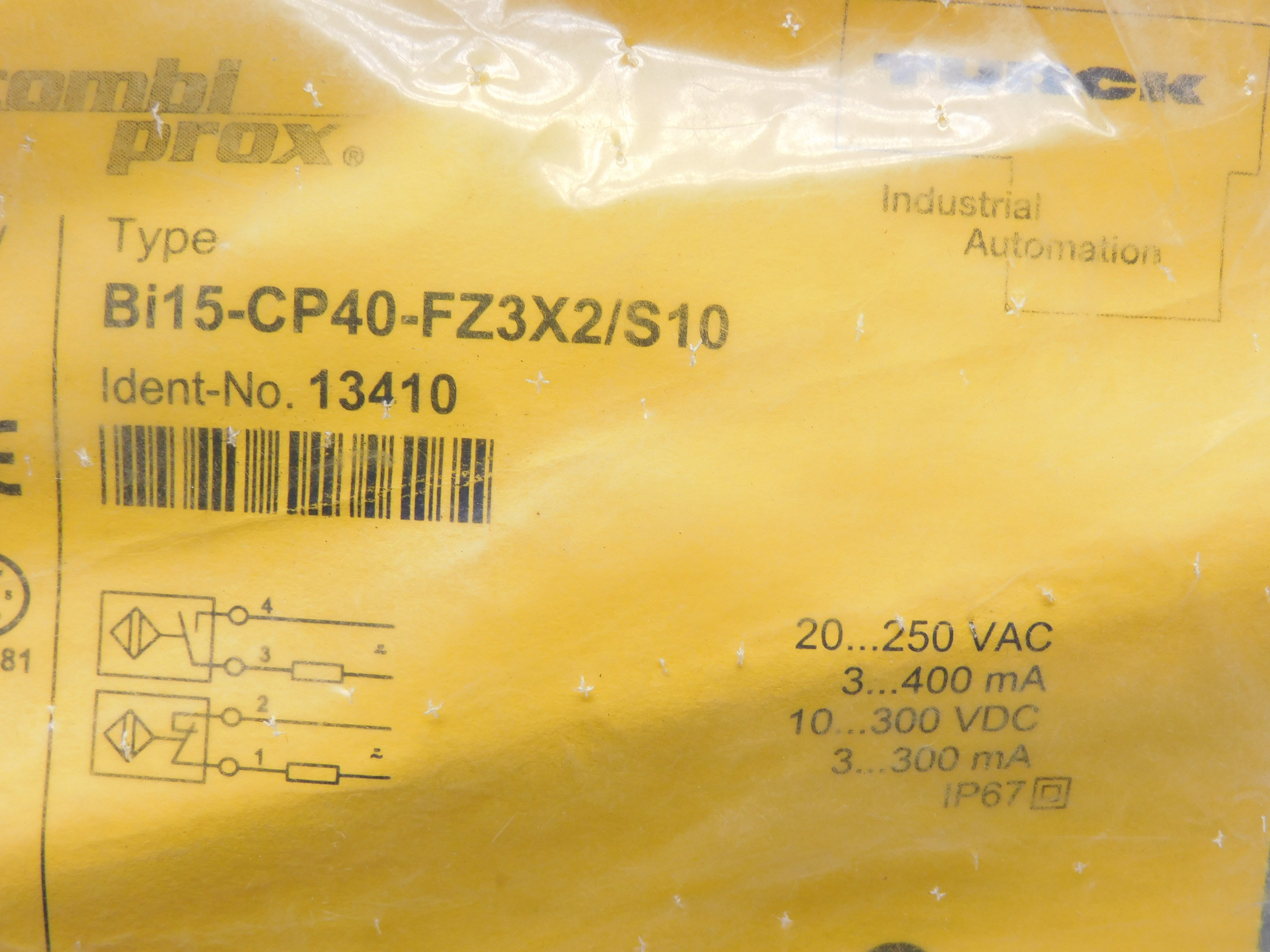 TURCK BI15-CP40-FZ3X2/S10 13410 20-250VAC NSMP