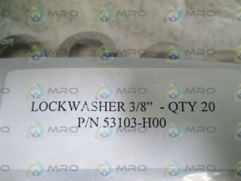 LOT OF 20 LOCKWASHER 3/8" 53103-H00 NSNP IN BAG