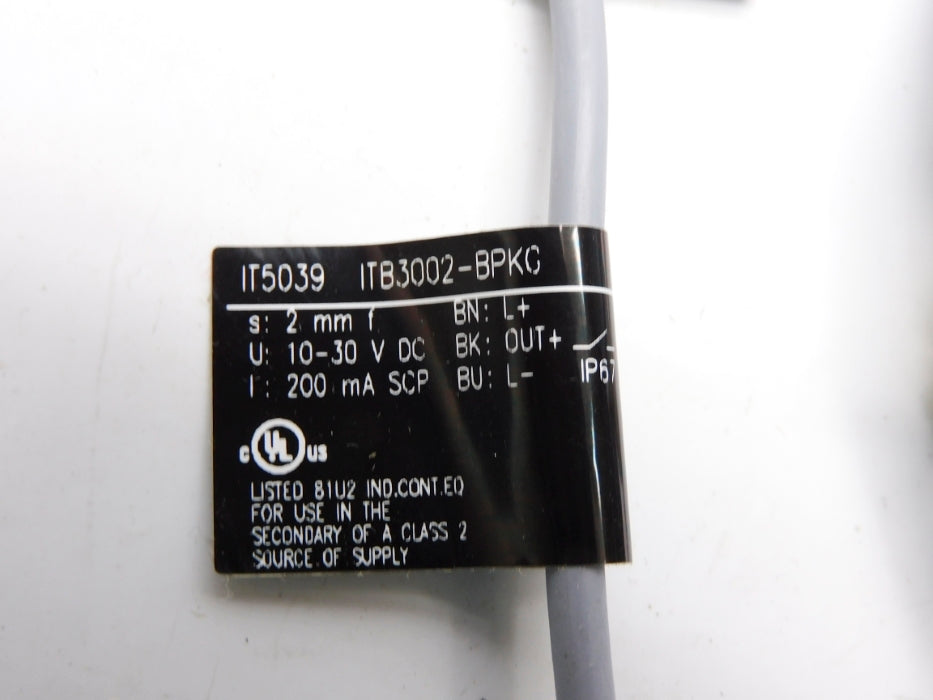 IFM EFECTOR ITB3002-BPKG IT5039 NSMP