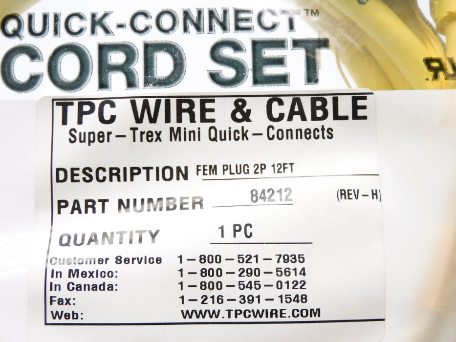 TPC WIRE & CABLE 84212 NSMP