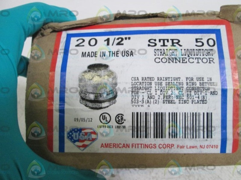 LOT OF 14 AMFI CO. 1/2" CONNECTOR STR50 NSMP