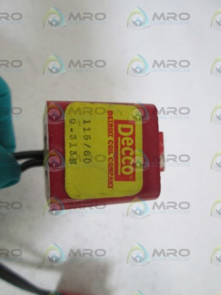 LOT OF 2 DECCO 9-313M COIL 115V NSNP