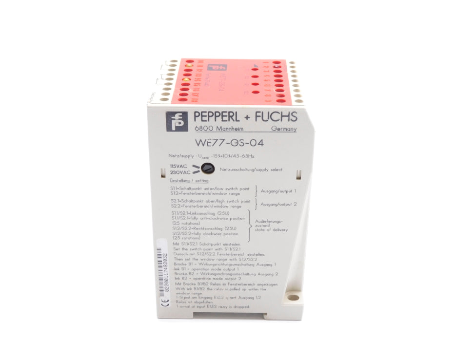 PEPPERL+FUCHS WE77-GS-04 17443 UNMP