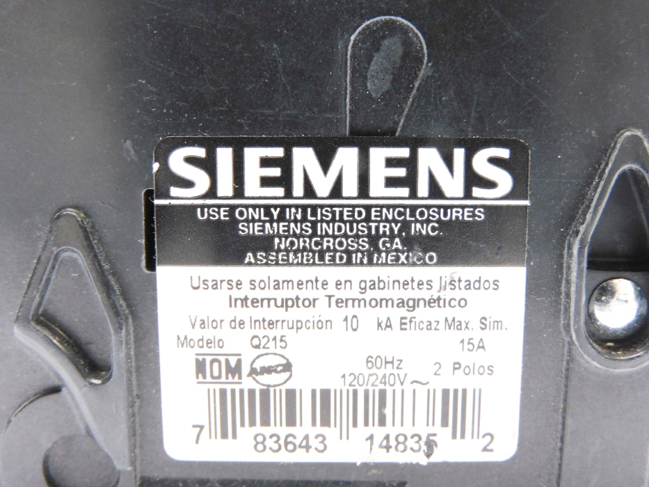 SIEMENS Q215 120/240V 15A NSNP