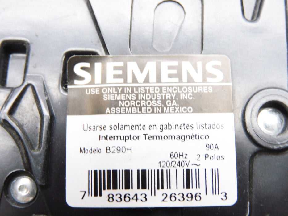 SIEMENS B290H 90A 120/240V UNMP