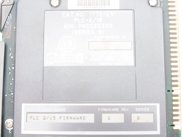 ALLEN BRADLEY 1771-LV SER. B F/W G (NO KEY) UNMP