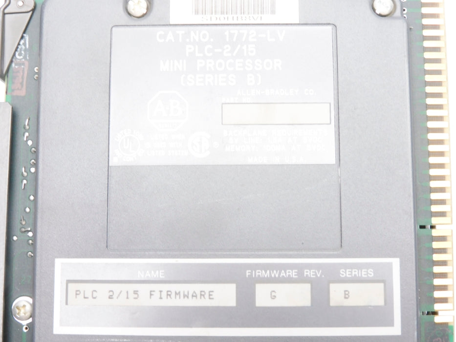 ALLEN BRADLEY 1771-LV SER. B F/W G (NO KEY) UNMP