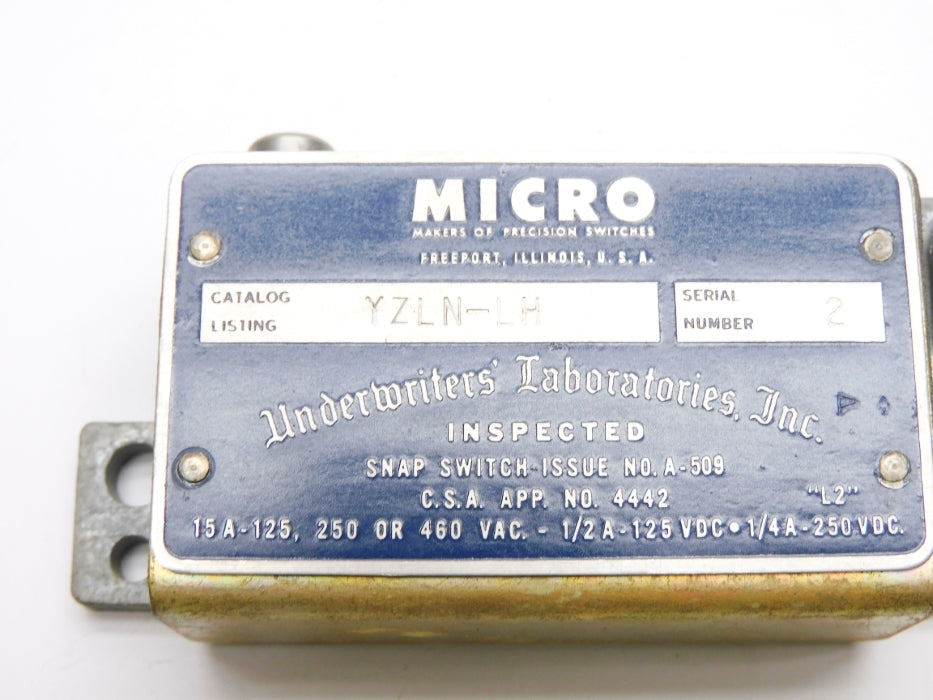 MICRO SWITCH YZLN-LH (GRAY) UNMP