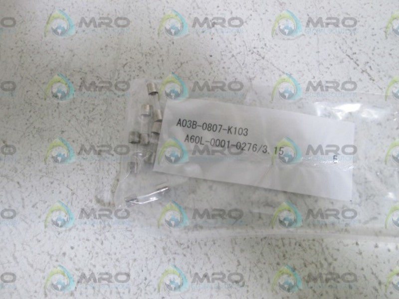 LOT OF 5 FANUC FUSE A03B-0807-K103 NSNP IN BAG