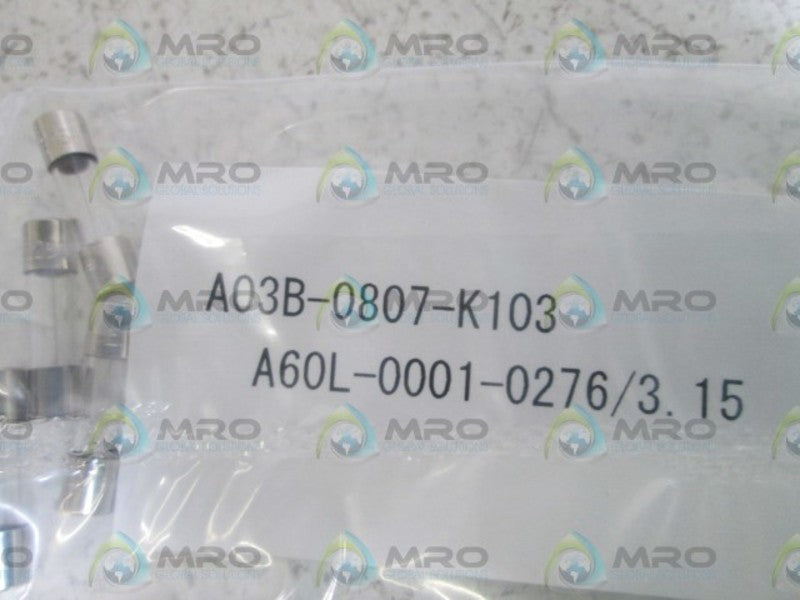 LOT OF 5 FANUC FUSE A03B-0807-K103 NSNP IN BAG