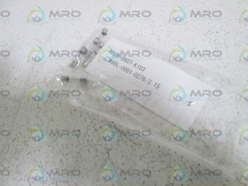 LOT OF 5 FANUC FUSE A03B-0807-K103 NSNP IN BAG