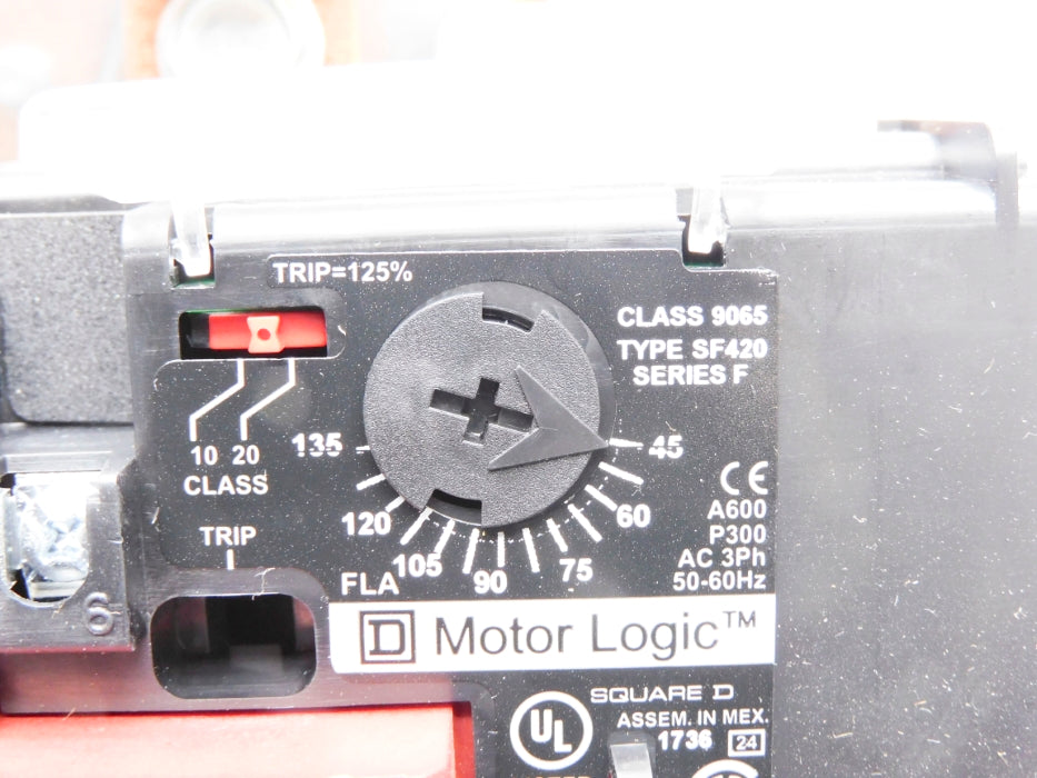 SQUARE D 9065SF420 SER. F 45-135A NSNP