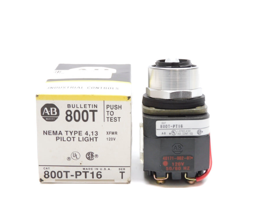 ALLEN BRADLEY 800T-PT16 SER. T 120V (BK/YL) NSMP