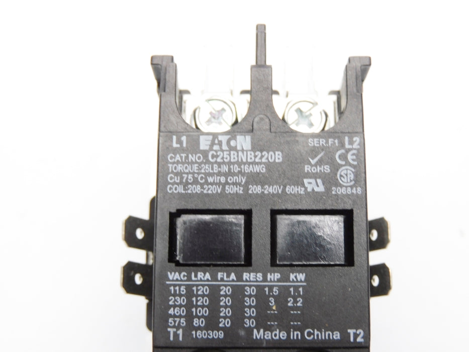 EATON C25BNB220B SER. F1 208-220/VAC 208-240/VAC NSMP