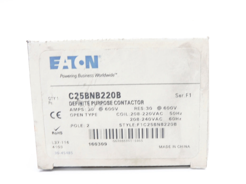 EATON C25BNB220B SER. F1 208-220/VAC 208-240/VAC NSMP