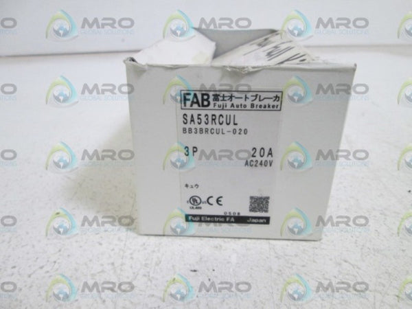 FUJI ELECTRIC CIRCUIT BREAKER SA53RCUL NSMP