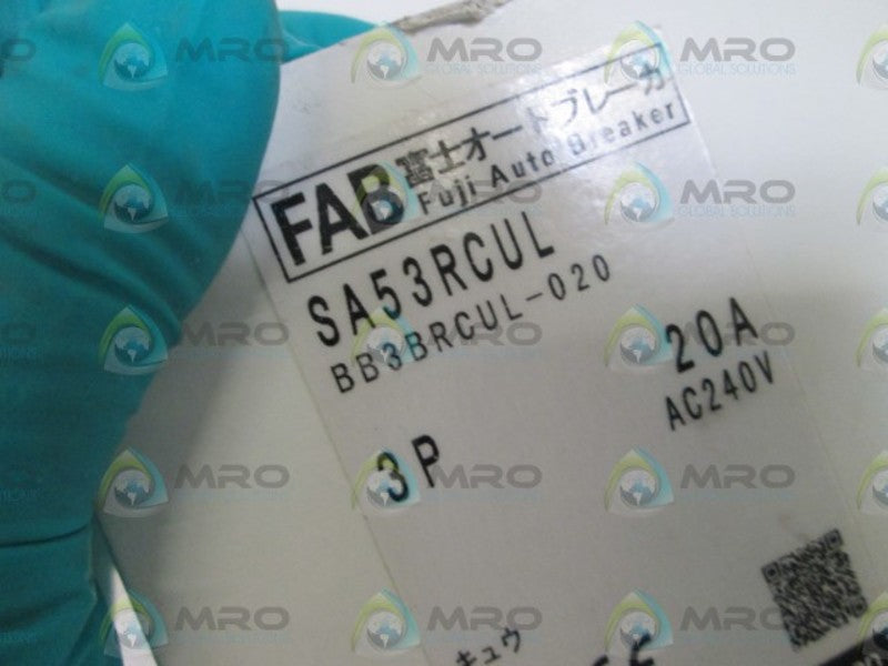 FUJI ELECTRIC CIRCUIT BREAKER SA53RCUL NSMP