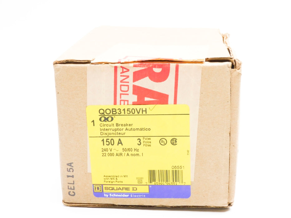 SQUARE D QOB3150VH 240V 150A NSMP