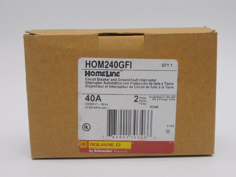 SQUARE D HOM240GFI 120/240V 40A NSMP