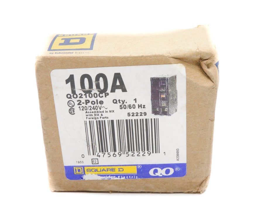 SQUARE D QO2100CP 100A 120/240V NSMP