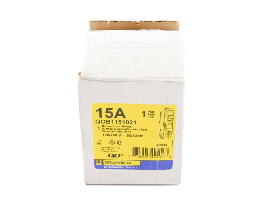SQUARE D QOB1151021 120/240V 15A NSMP