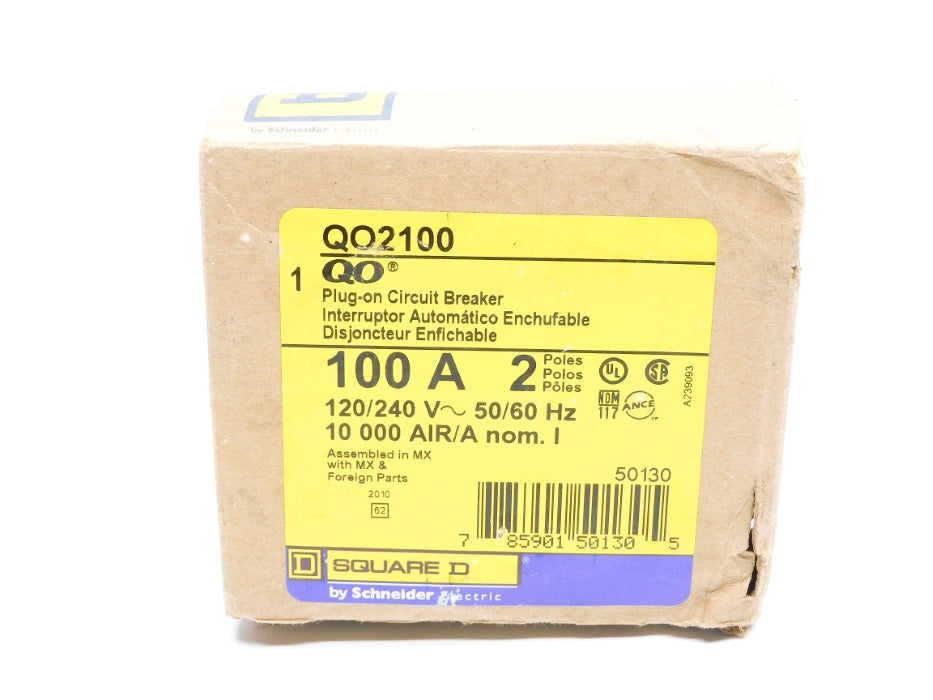 SQUARE D QO2100 120/240V 100A (AS PICTURED) NSMP